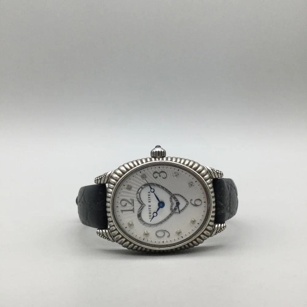 Judith Ripka Womens Watch 30mm Heart MOP Dial Sterling Silver New Battery